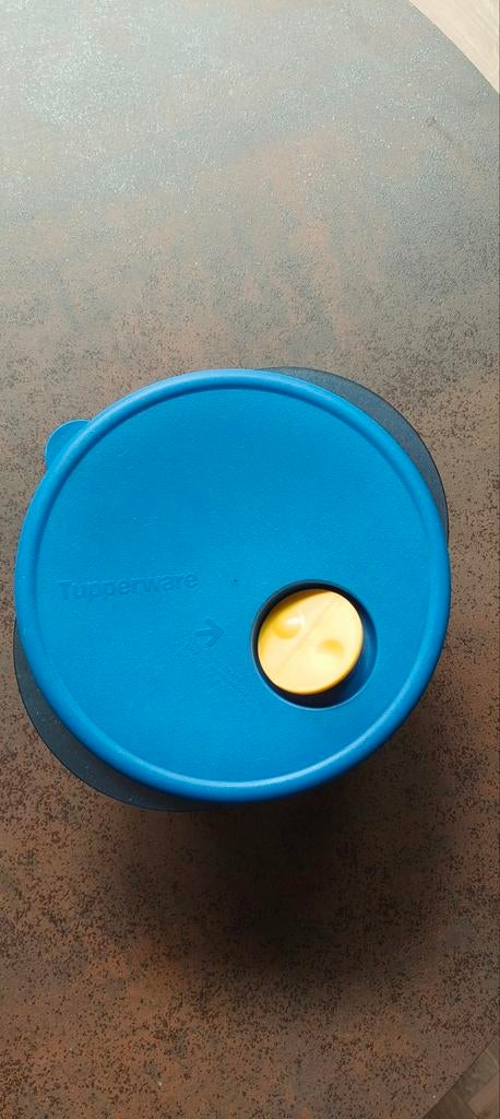 Tupperware Magnetron Schaal 2 Liter - Blauw/Zwart, Huis en Inrichting, Keuken | Tupperware, Ophalen of Verzenden, Zo goed als nieuw