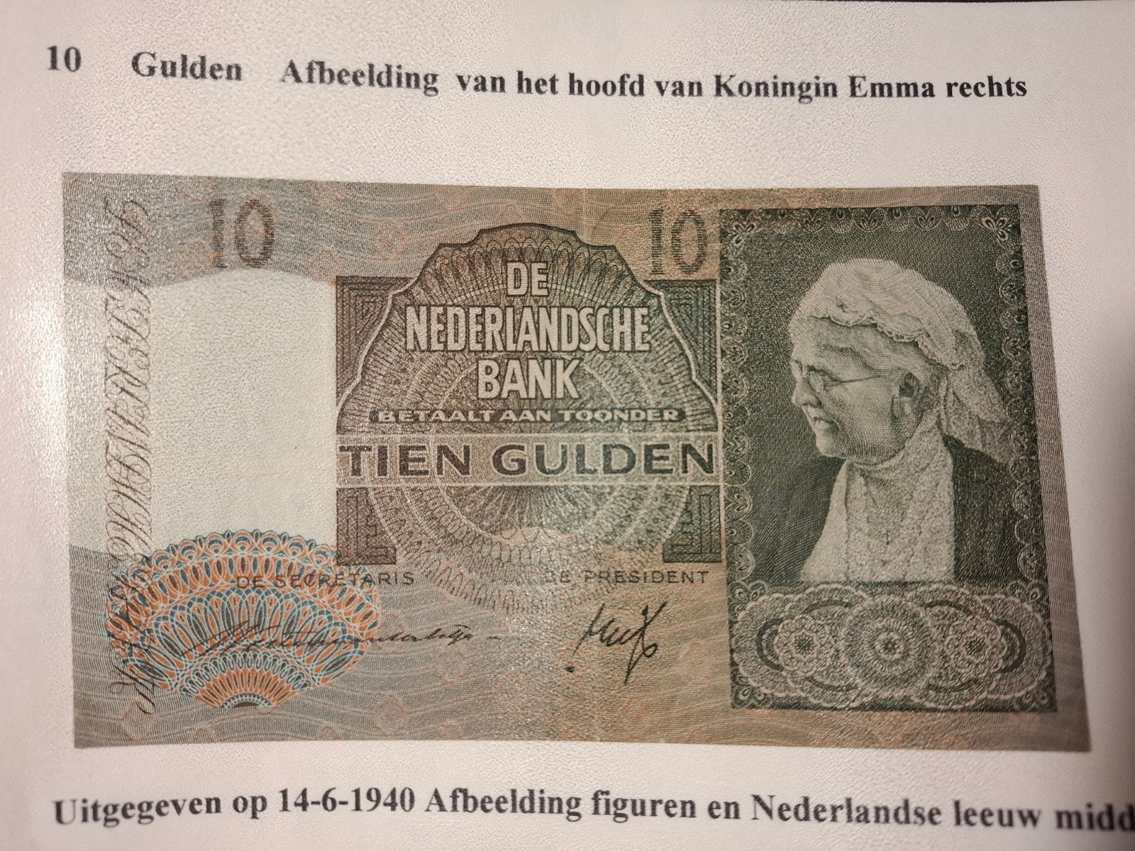 fl. 10.00 koningin Emma pracht exemplaar., Verzenden, 10 gulden