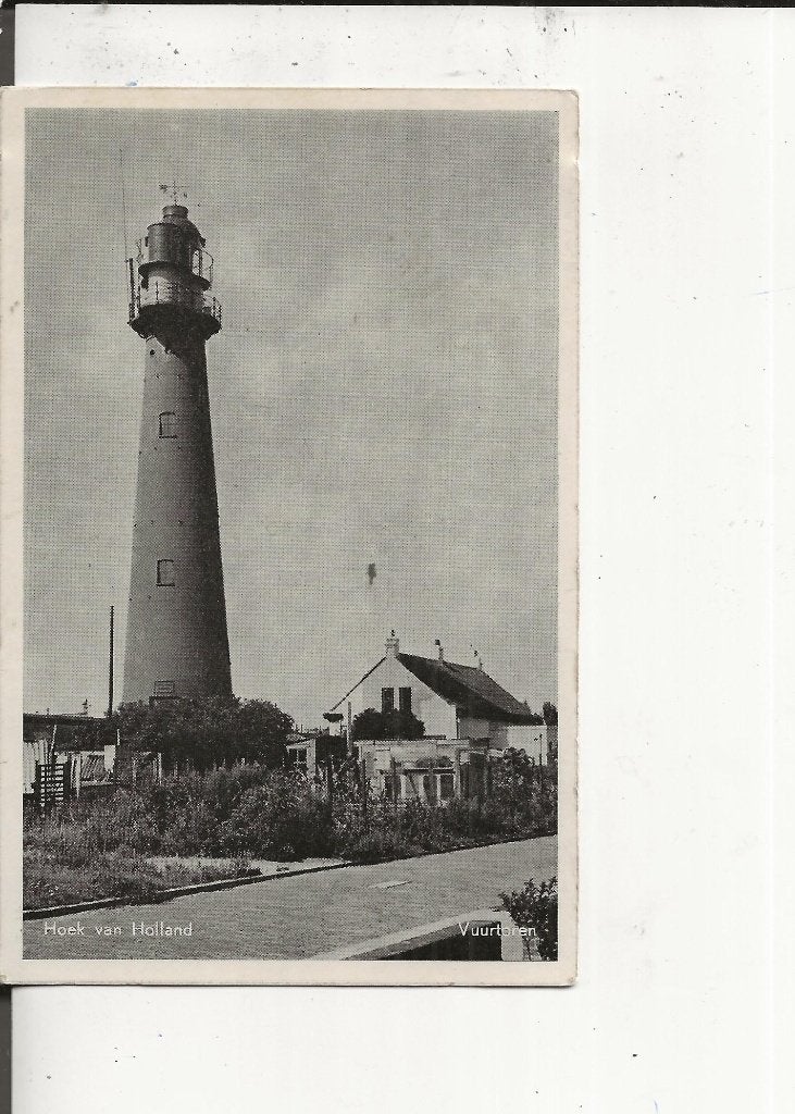Hoek van Holland Vuurtoren met woning, Ophalen of Verzenden, 1940 tot 1960, Gelopen, Zuid-Holland