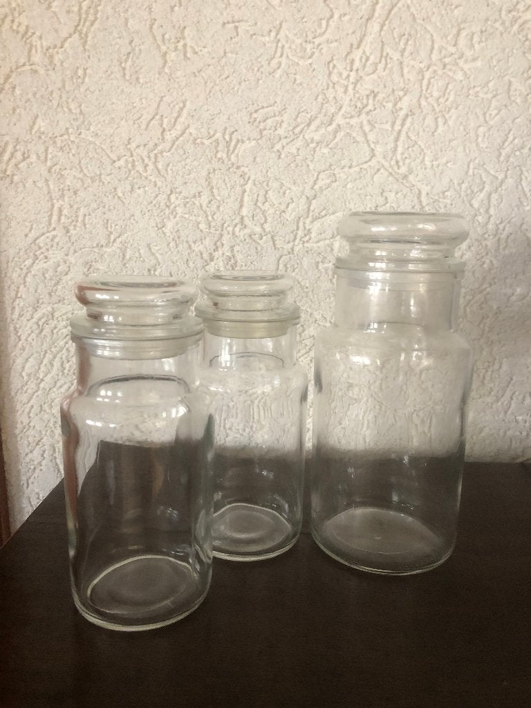 3 Stuks Glazen Voorraadpotten, Ophalen