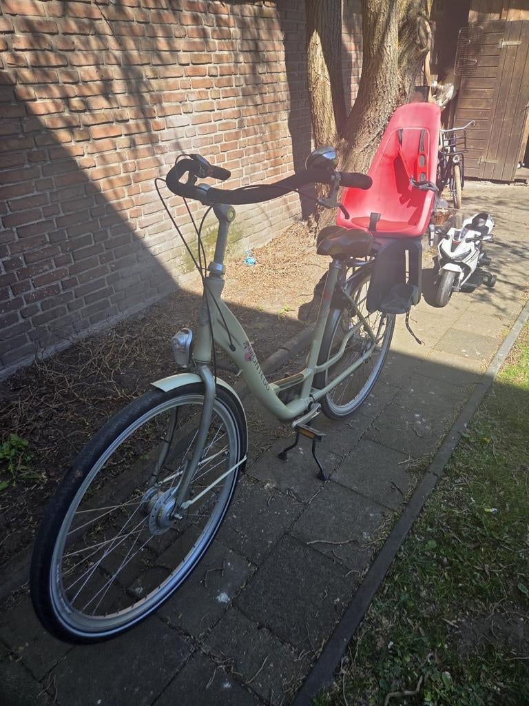 Montego damesfiets met kinderzitje en lage instap, 50 tot 53 cm, Trommelrem, Ophalen, Overige merken