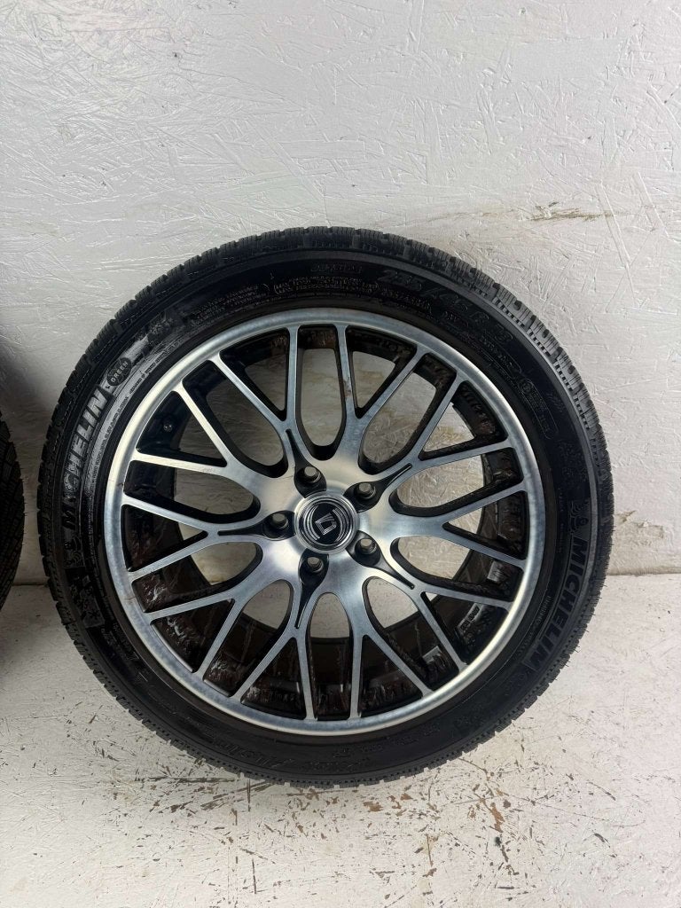 BMW 3 serie e46 e90 velgen 18" 5x120 winterset 8mm Michelin, Niet ingevuld, 18 inch, Gebruikt, Banden en Velgen
