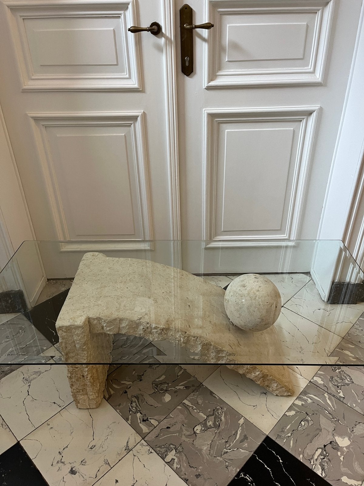 Vintage salontafel uit de jaren 70/80 van Magnussen Ponte, Ophalen, 100 tot 150 cm, 50 tot 100 cm, Rechthoekig