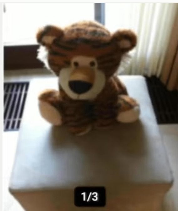 Knuffel tijger bruin Espron hoogte 40cm 10cm br, Ophalen, Overige typen, Zo goed als nieuw, Middelgroot (20 tot 80 cm)