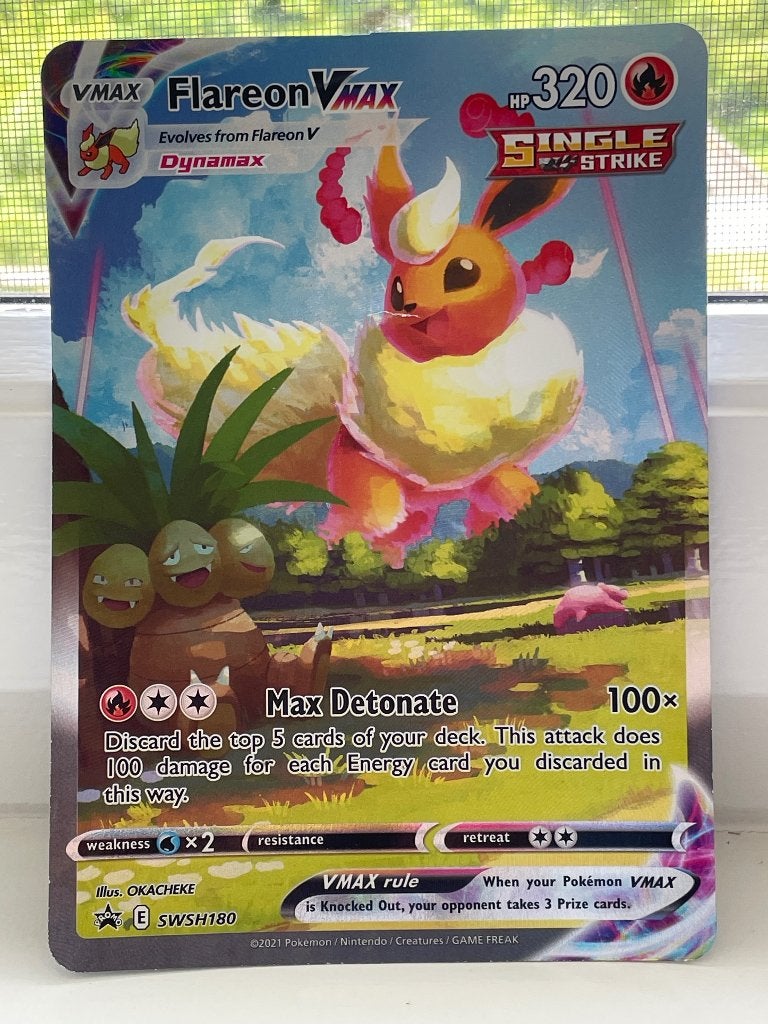 Grote flareon vmax kaart Pokémon, Hobby en Vrije tijd, Verzamelkaartspellen | Pokémon, Verzenden, Zo goed als nieuw, Losse kaart