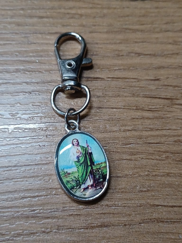 Sleutelhanger met hanger van Judas de Apostel(Judas Taddeüs), Verzamelen, Ophalen of Verzenden, Nieuw, Sieraad, Christendom | Katholiek