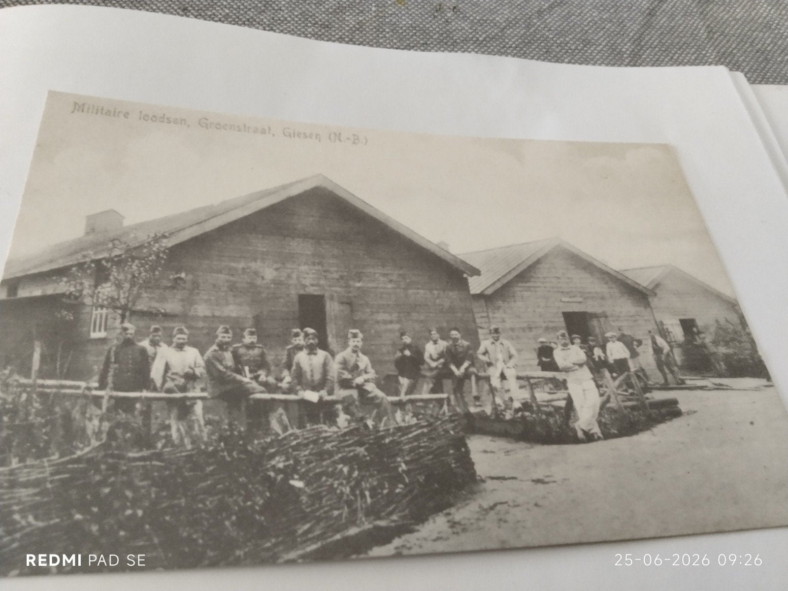 Oude Ansichtkaart Militaire loodsen Giesen (N-B), Verzamelen, Ophalen of Verzenden, Voor 1920, Ongelopen, Noord-Brabant