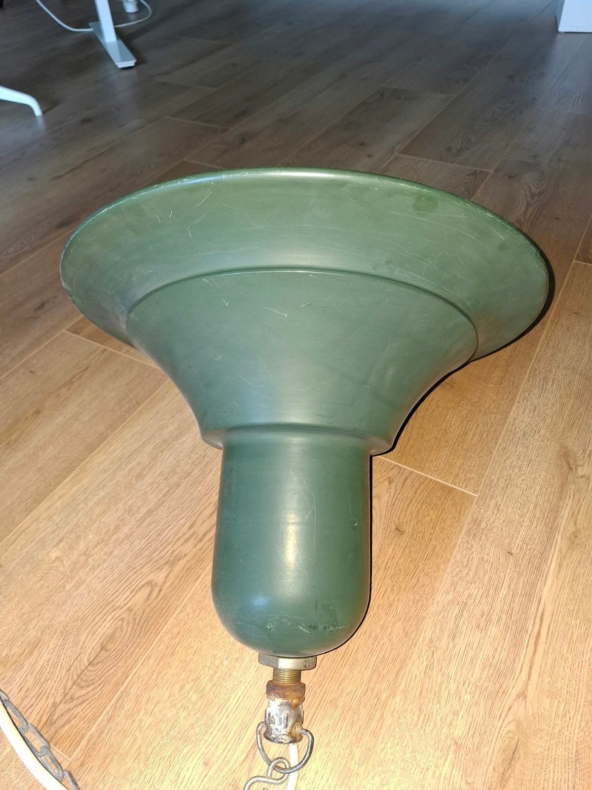 vintage industriële hanglamp, Ophalen, Gebruikt, Metaal