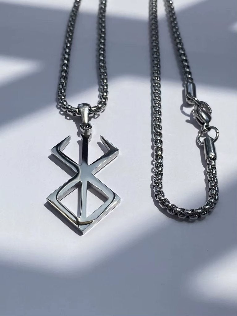 Berserker Roestvrij Stalen Ketting, Verzenden, Nieuw, Zilver, Overige materialen