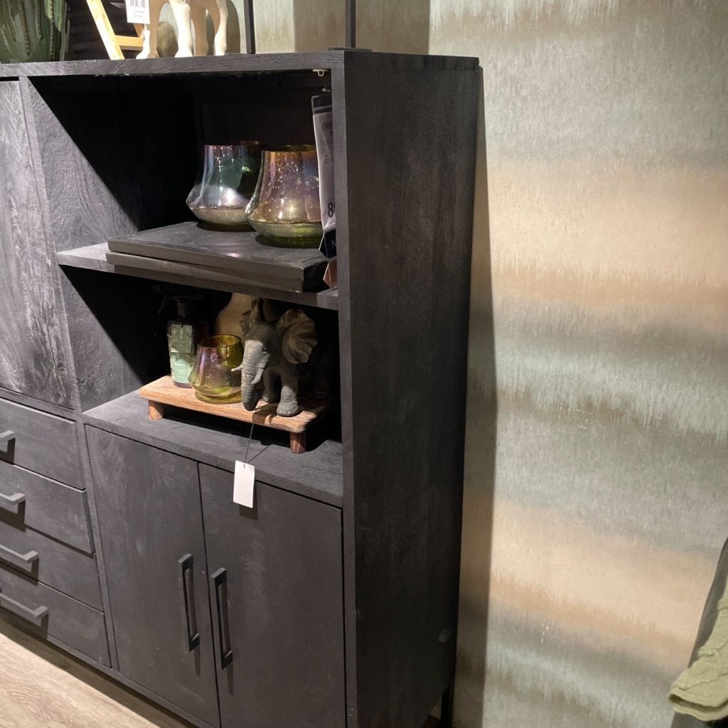 Piastra Opbergkast Mango Deep Black 126cm - Pronto Wonen, Niet ingevuld, Niet ingevuld, Niet ingevuld