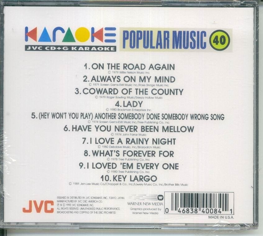 cd van Karaoke Popular Music 40 [ jvc CD+G], Verzenden, Zo goed als nieuw