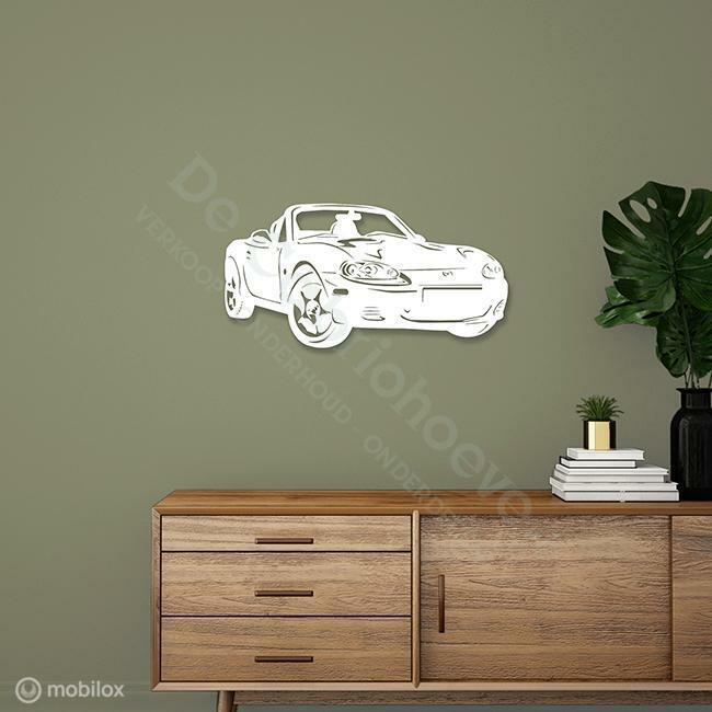 MX5 Wanddecoratie NBFL (70*31cm) Wit, De Cabriohoeve VOF, Nieuw, Info@cabriohoeve.nl, Julianalaan 9, 9462PG Gasselte, Nederland