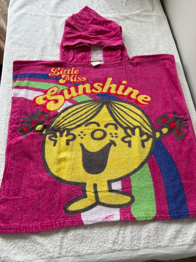 Roze Little Miss Sunshine Poncho Handdoek met Capuchon, Ophalen, Gebruikt