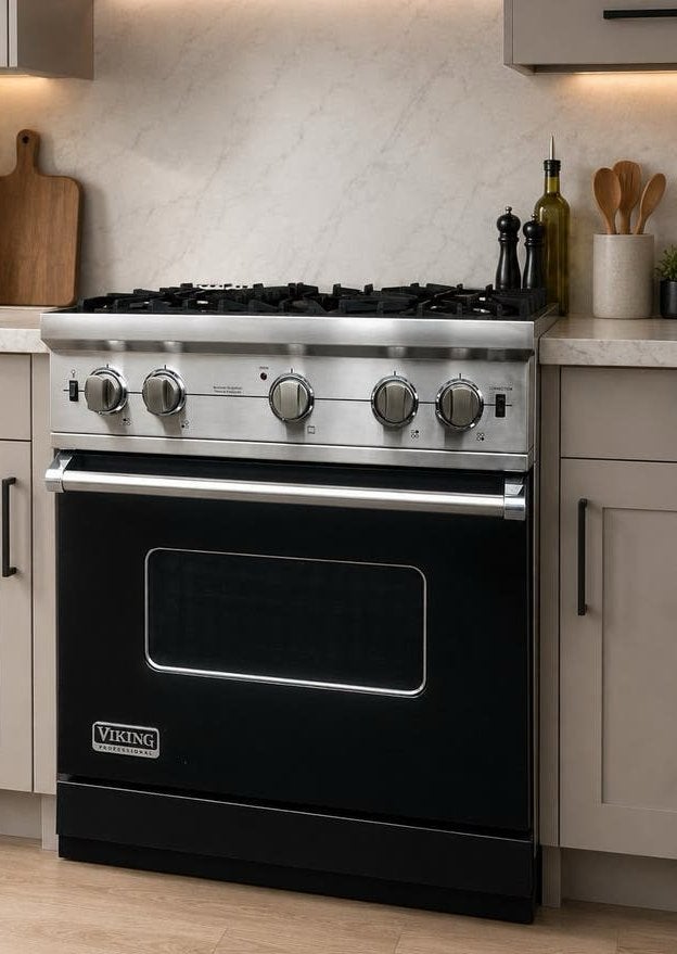 Luxe proffesionele gasfornuis Viking, Ophalen, 60 cm of meer, 4 kookzones, Zo goed als nieuw