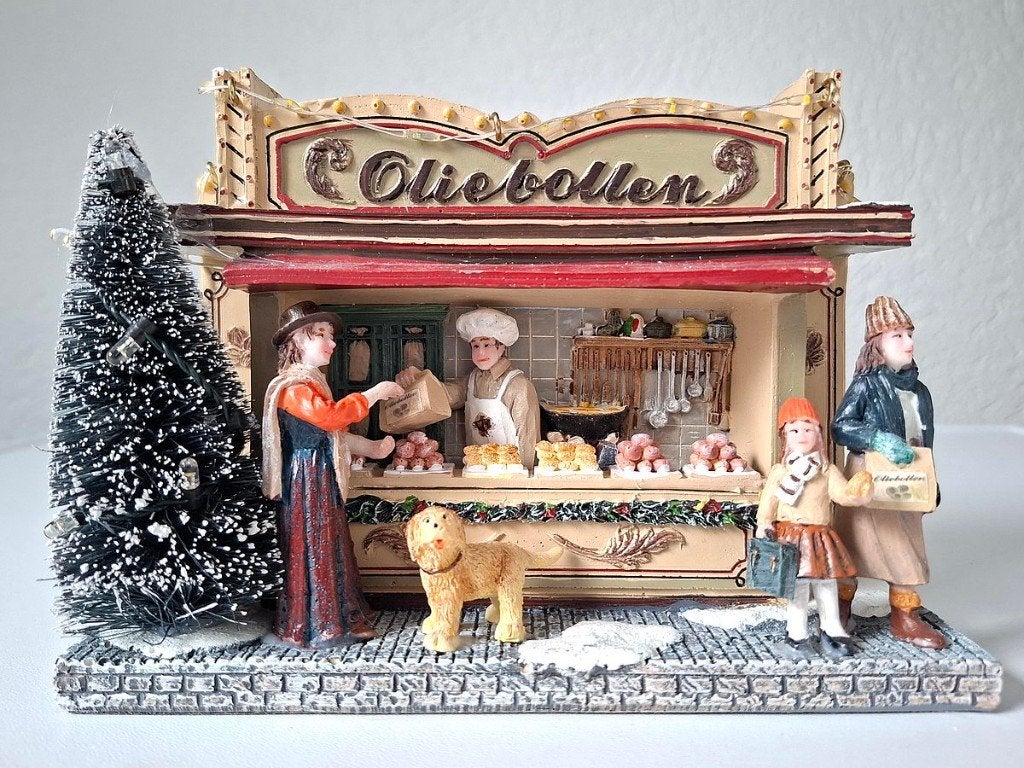 kerst Oliebollen kraam Kerstfiguren, Diversen, Kerst, Ophalen, Gebruikt