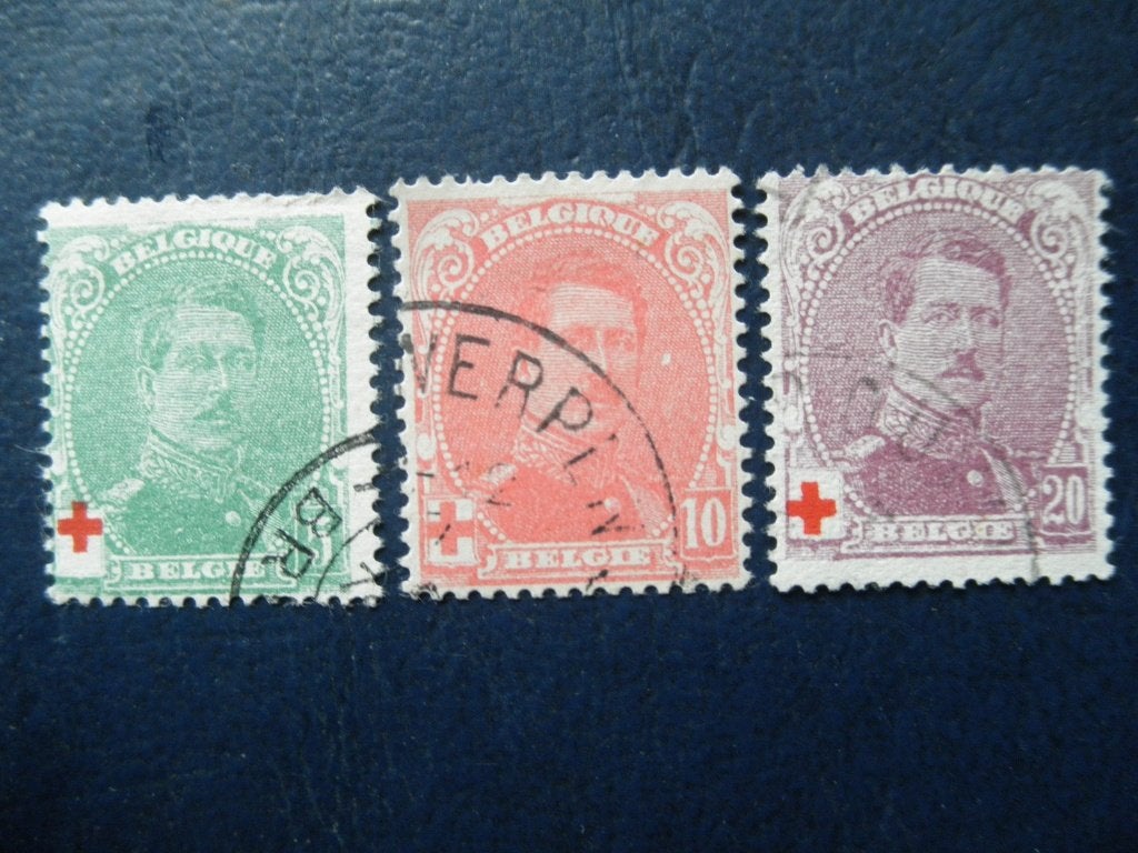 Postzegels België 1914 Rode Kruis - cw. 20,00., Ophalen of Verzenden, Gestempeld, Rode kruis