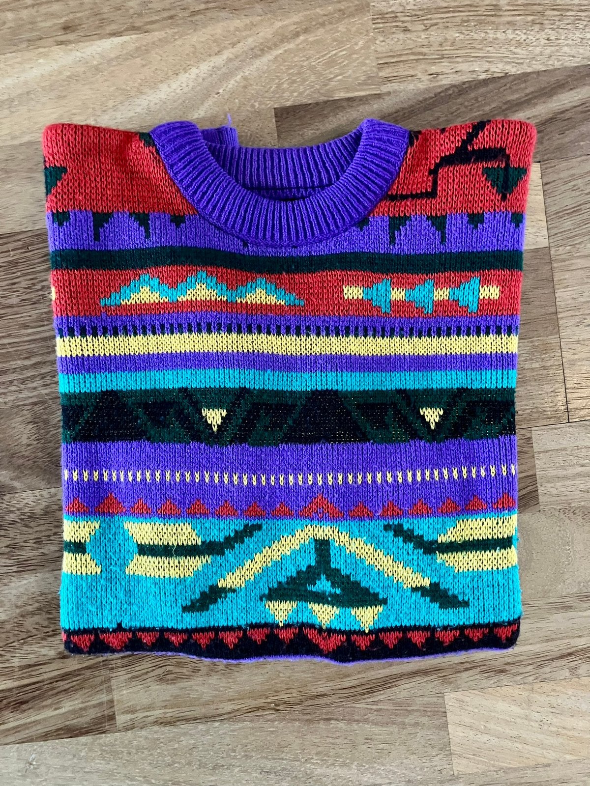 Felgekleurde vintage trui maat L, Ophalen of Verzenden, Zo goed als nieuw, Maat 42/44 (L), Overige kleuren