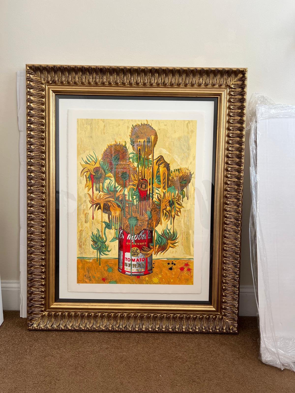 Mr. Brainwash - Drip Flowers - zeefdruk 24/80, Ophalen, Papier/karton, Zeefdruk, Gelimiteerde oplage