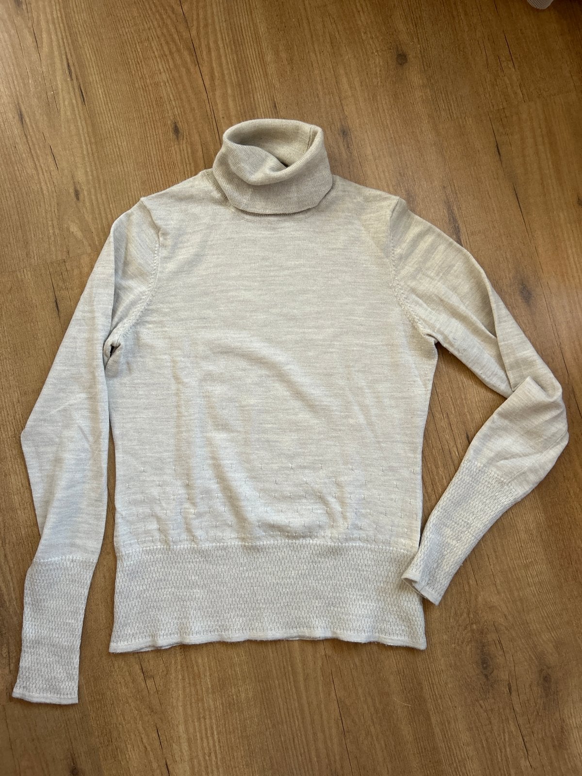 Claudia Sträter Fijn gebreid coltruitje 100% merino wol 38, Ophalen of Verzenden, Gedragen, Maat 38/40 (M), Grijs