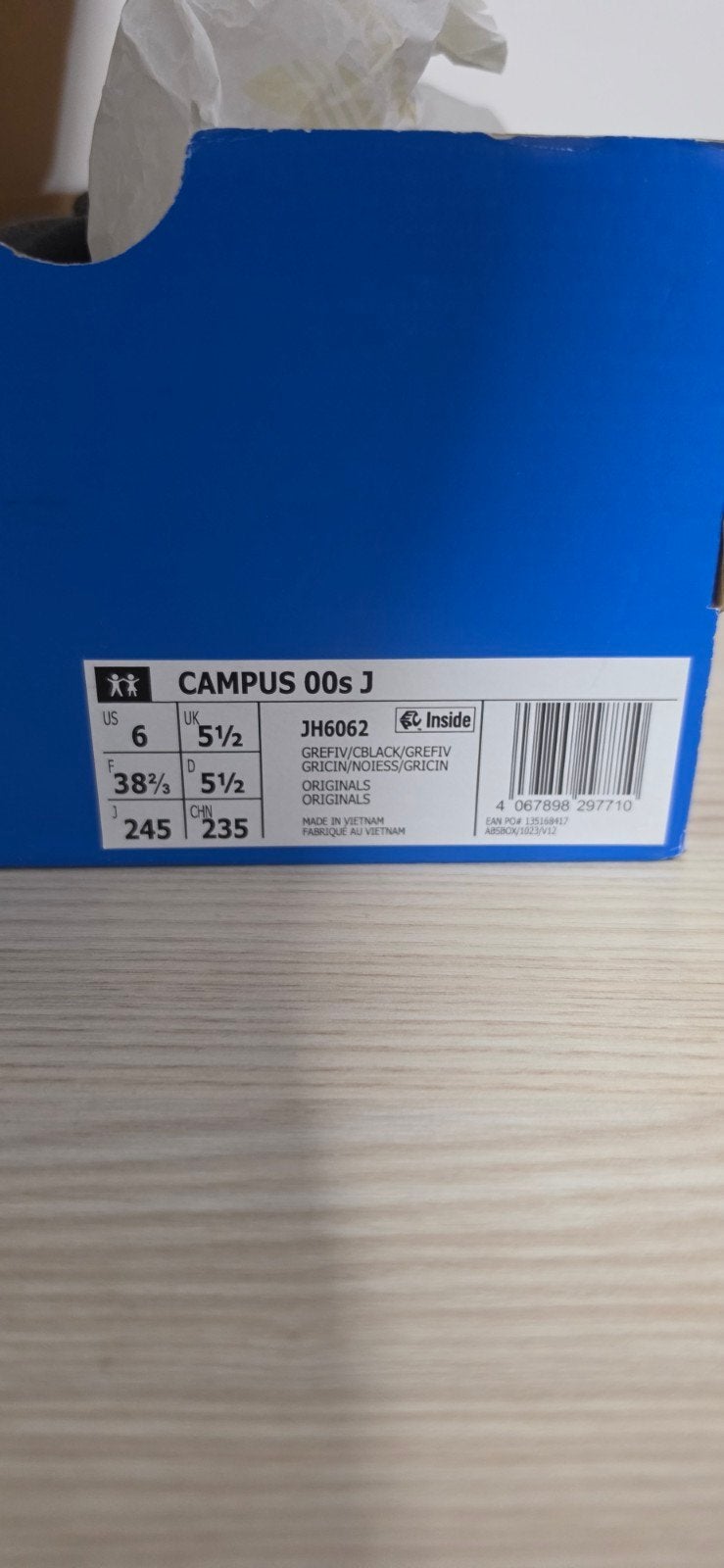 Adidas Campus 00s J sneakers - Grijs/Zwart - Maat 38 2/3, Kleding | Dames, Schoenen, Adidas, Ophalen of Verzenden, Sneakers of Gympen