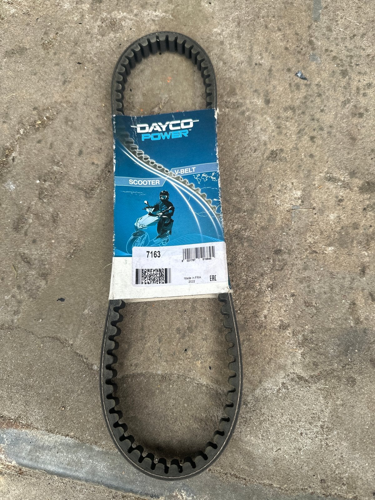 Dayco Power V-Belt Scooter Aandrijfriem 7163, Ophalen of Verzenden, Nieuw, Overige typen, Overige merken