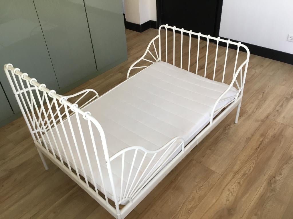 Meegroeibed, Kinderen en Baby's, Kinderkamer | Bedden, Zo goed als nieuw, 180 cm of meer, 70 tot 85 cm, Lattenbodem, Matras, Ophalen