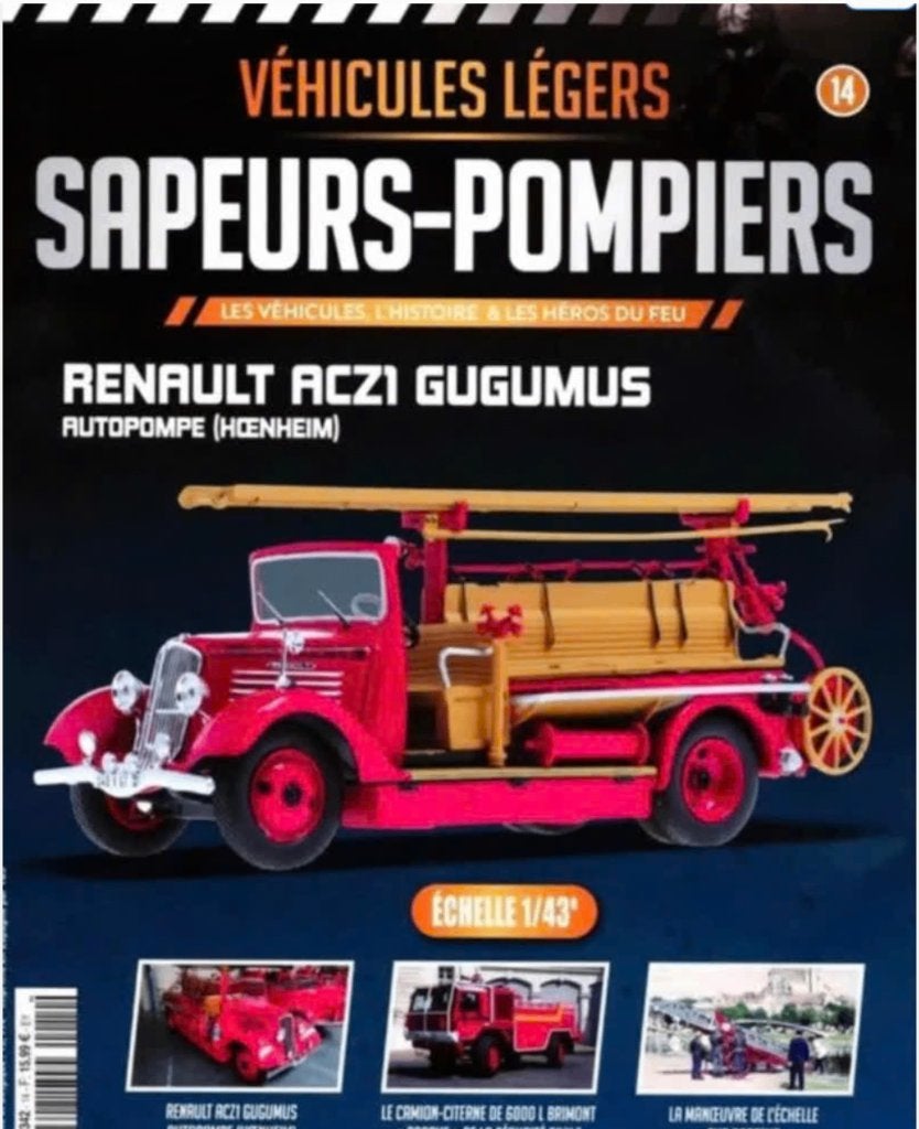 Renault ACZ1 GUGUMUS brandweer schaal 1/43 # 14, Verzenden, Nieuw, Bus of Vrachtwagen, Overige merken