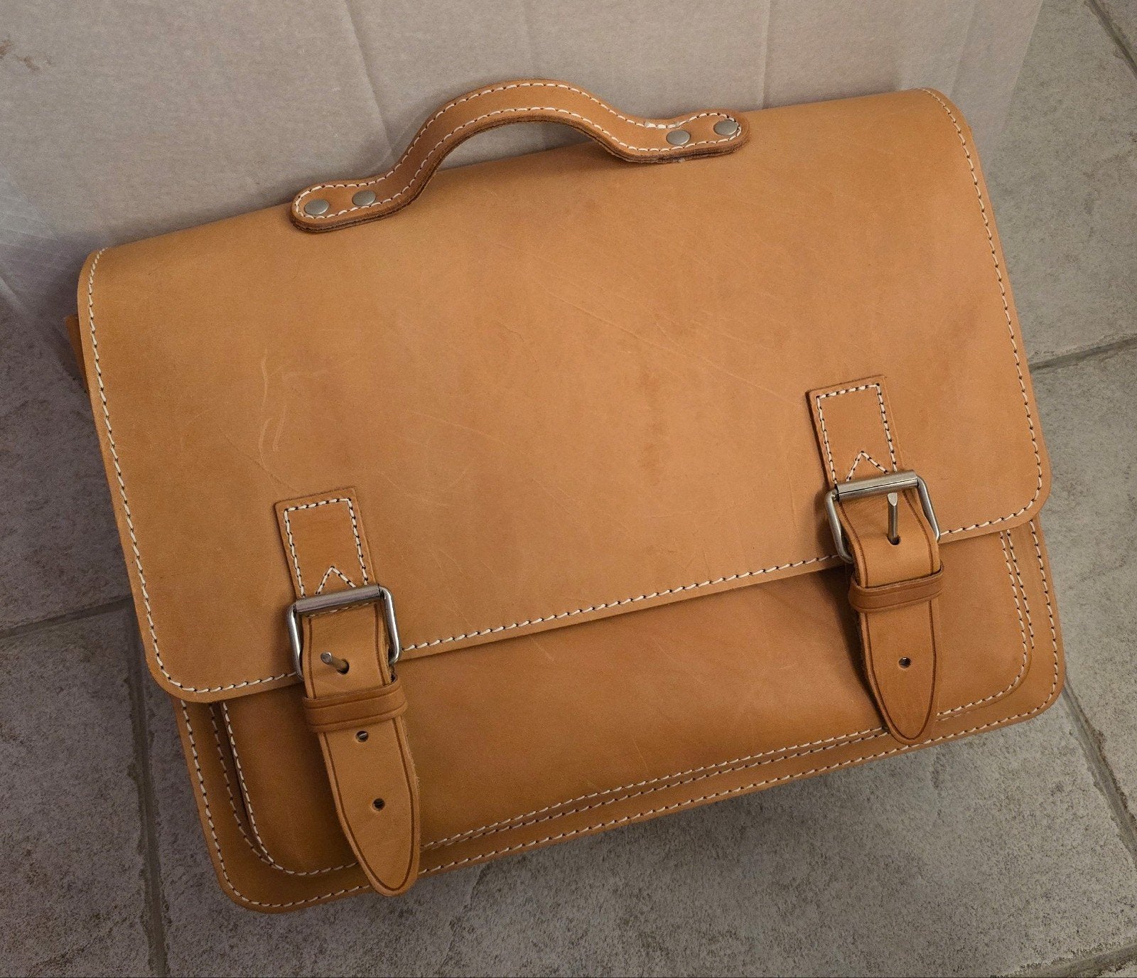 Ruitertassen Schoudertas/Aktetas - Leer - Nieuw, Sieraden, Tassen en Uiterlijk, Tassen | Damestassen, Ophalen of Verzenden, Nieuw