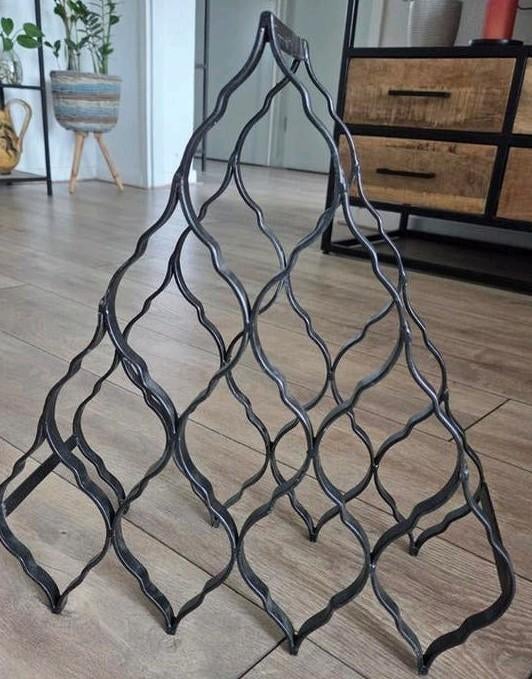 Gietijzeren wijnrek voor 10 flessen, Huis en Inrichting, Woonaccessoires | Wijnrekken, Ophalen, Zo goed als nieuw, Overige materialen
