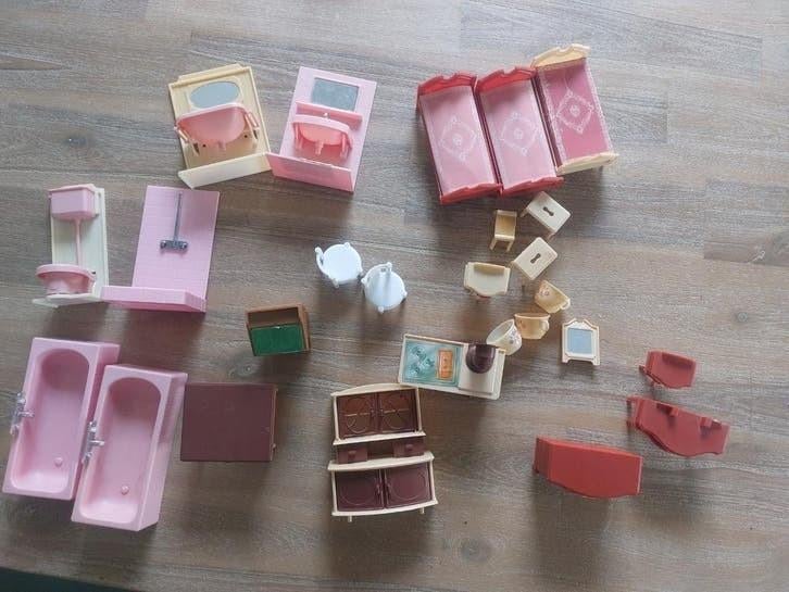 Wgermany vintage meubels poppenhuis, Ophalen of Verzenden, Gebruikt, Poppenhuis