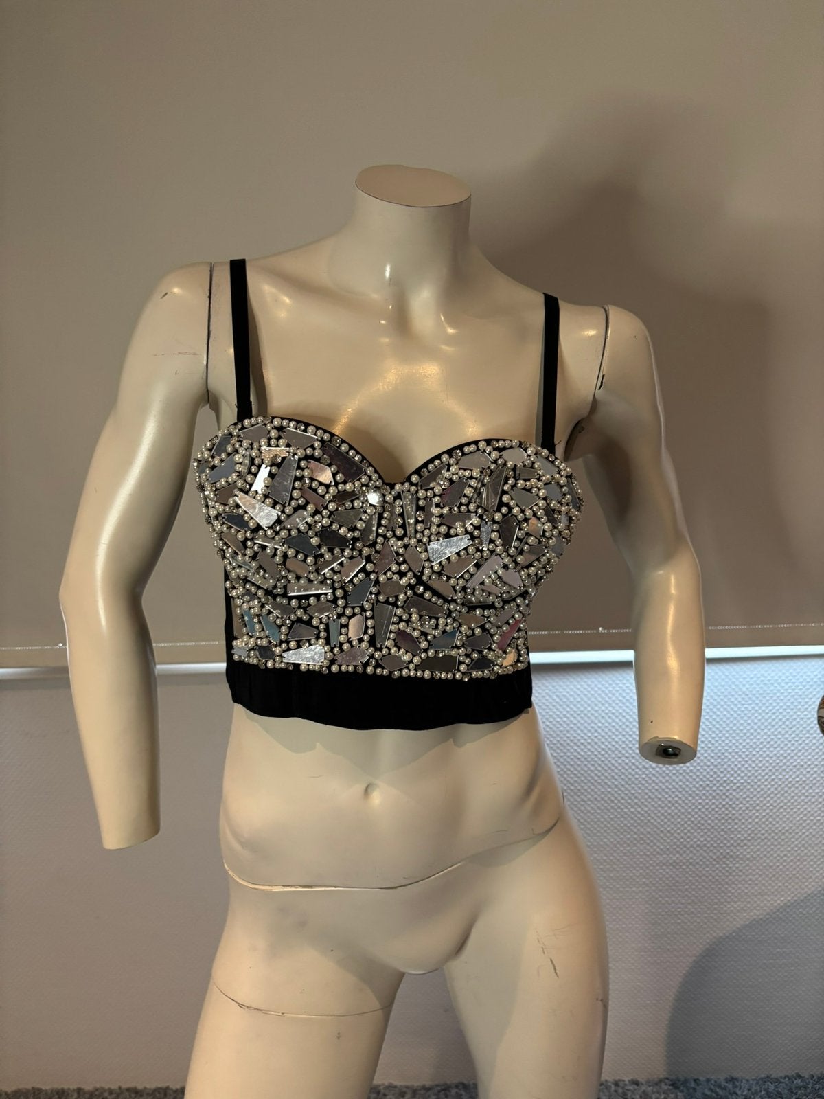 F&p corset top met kralen maat s nieuw, ., Zwart, Nieuw, Ophalen of Verzenden