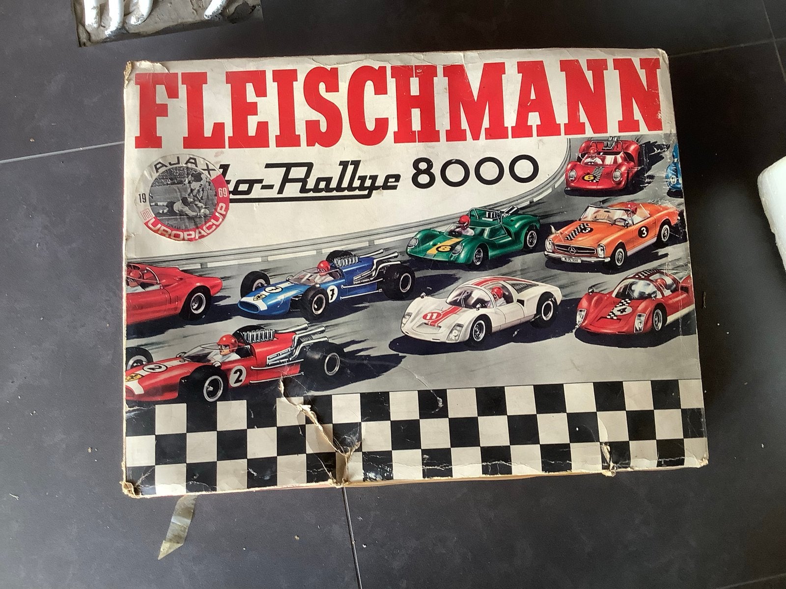 Doos + piepschuim van Fleischmann Auto-Rallye 8000 Racebaan, Gebruikt, Ophalen of Verzenden, Overige aandrijving, Fleischmann