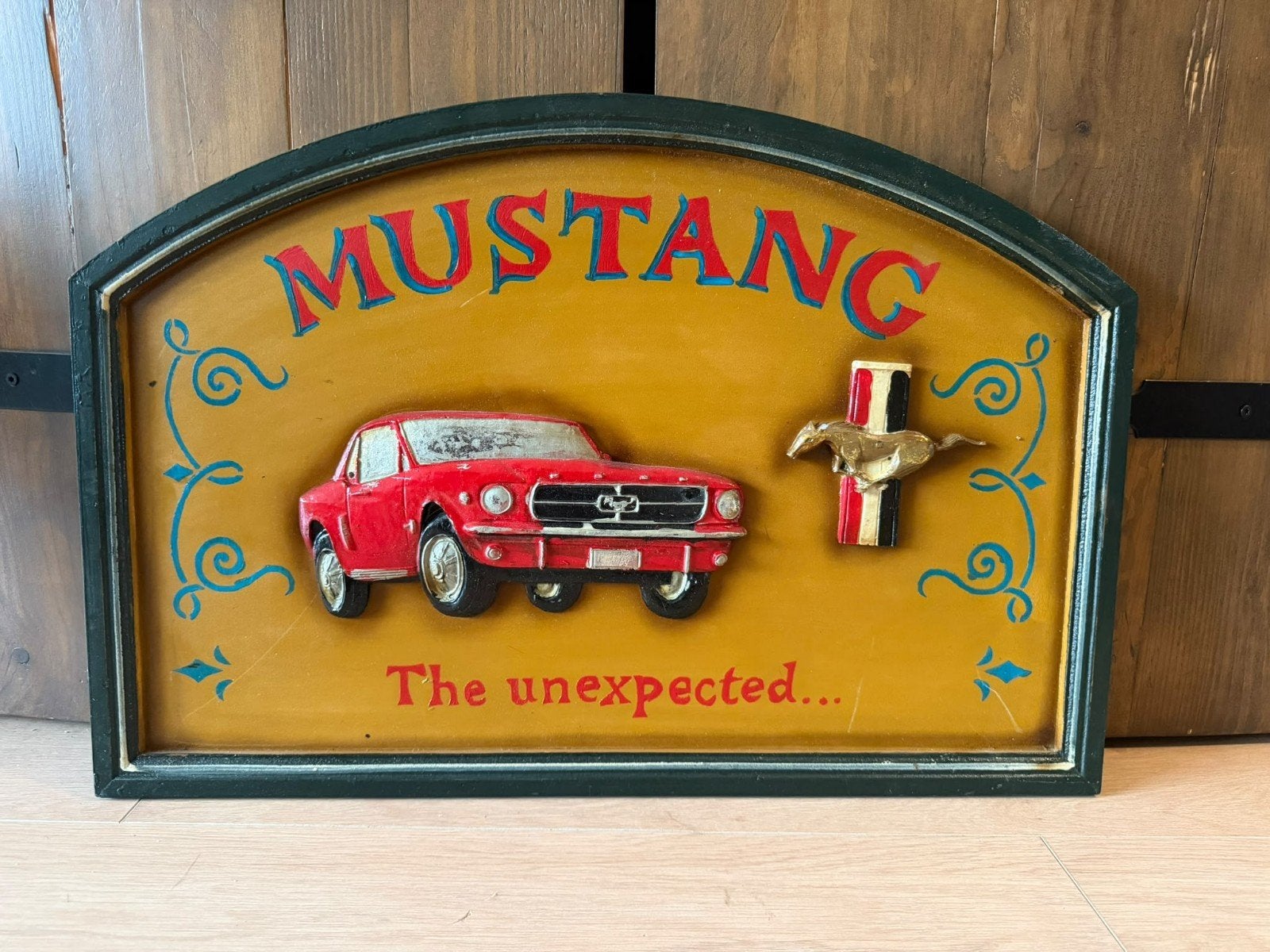 Vintage Mustang Wandbord - Decoratief Auto Kunstwerk, Ophalen, Reclamebord