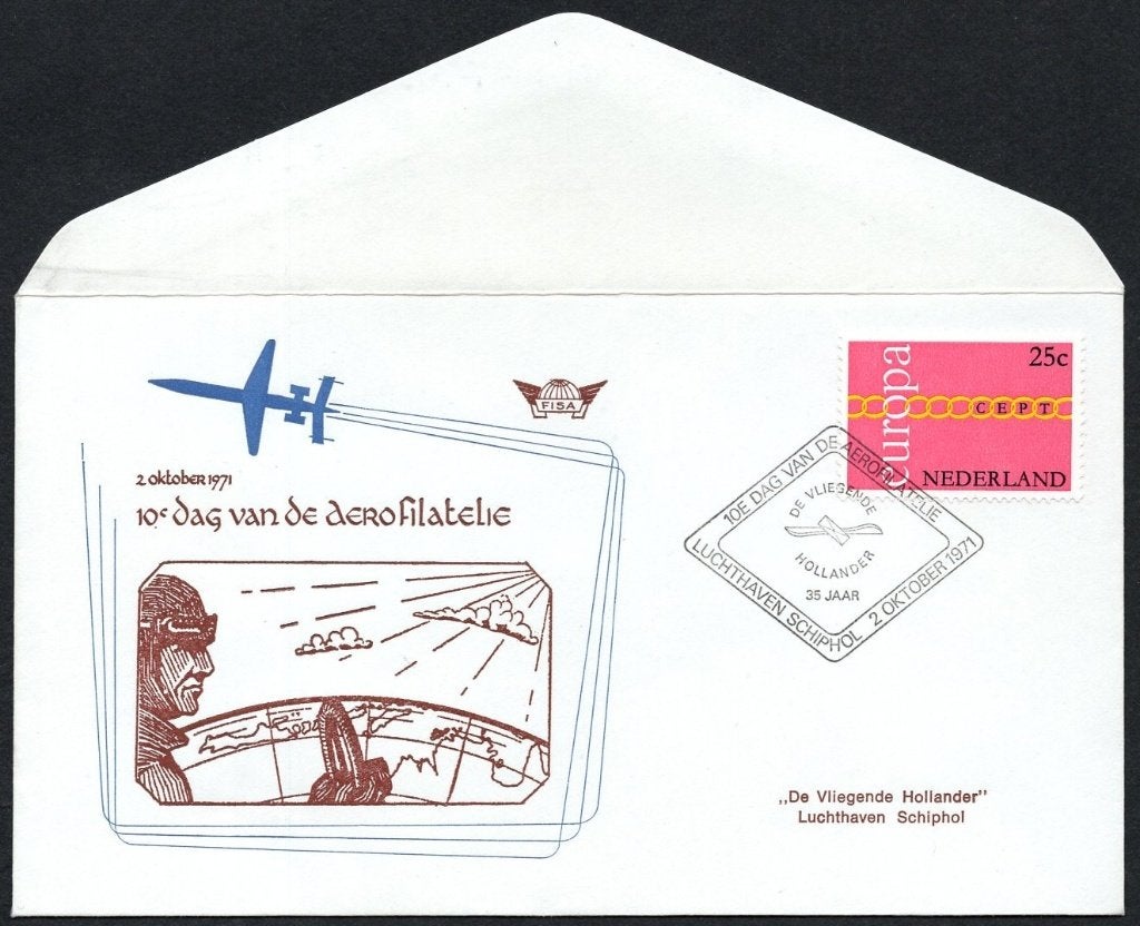 10e dag vd aerofilatelie - 35 jaar De Vliegende Hollander, Postzegels en Munten, Verzenden, Envelop