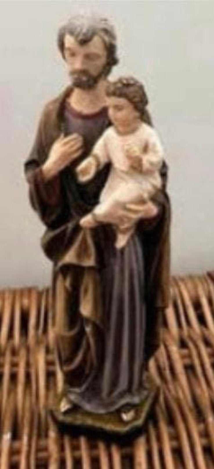 HEILIGE JOSEPH met KINDJE , MOOI van polyresin !!, Antiek en Kunst, Antiek | Religie, Ophalen of Verzenden