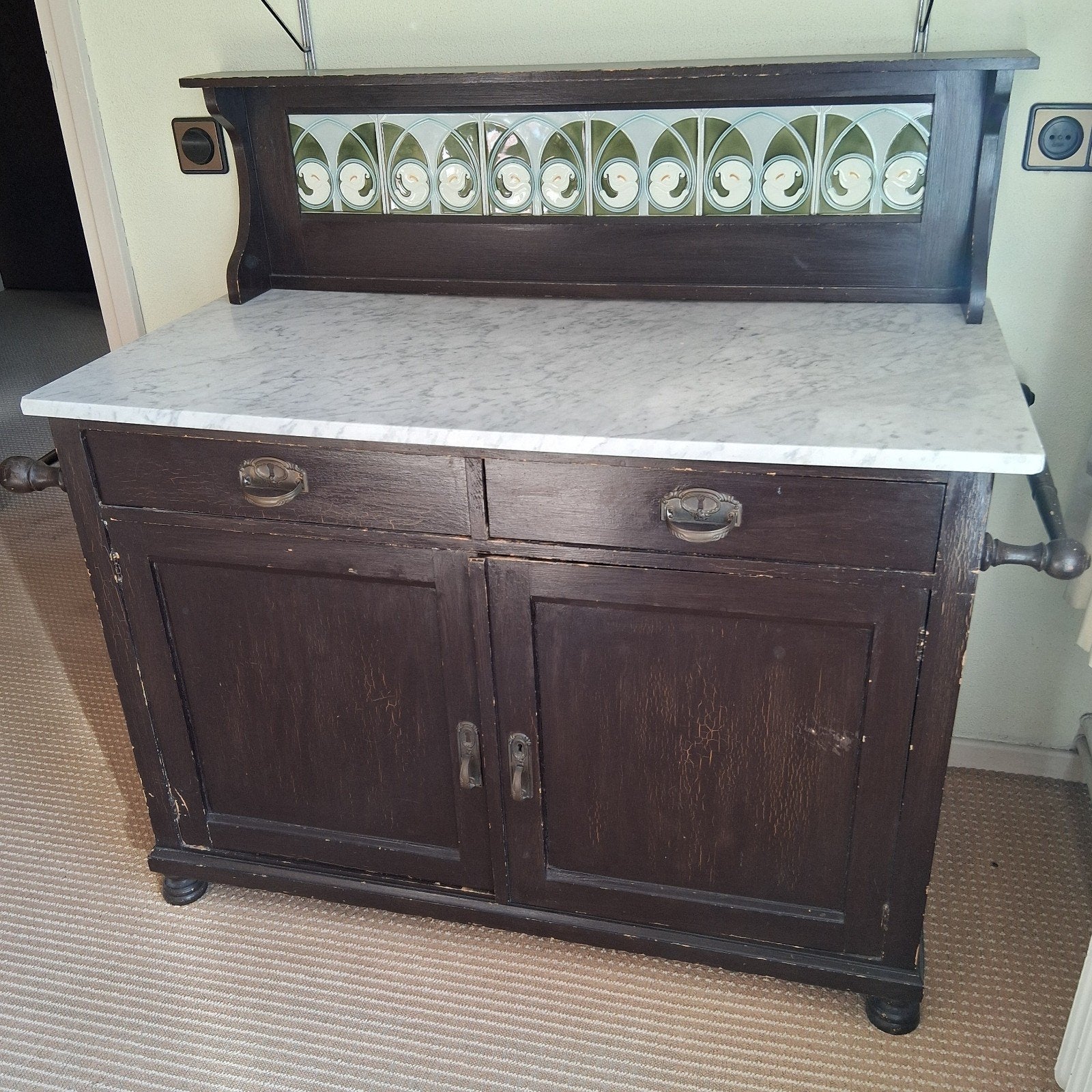 Commode met Blad van Marmer., Huis en Inrichting, Ophalen of Verzenden, Gebruikt, Klassiek
