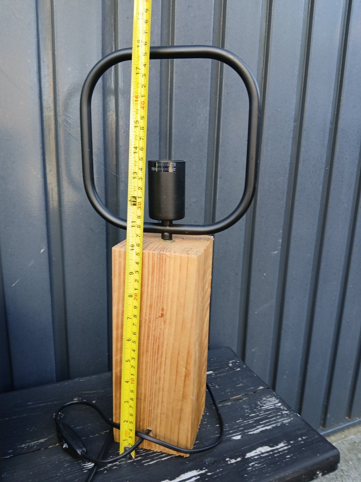 te koop zagn mooie lamp met douglashout, Ophalen, Hout