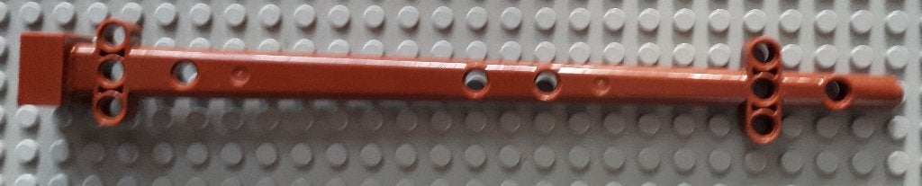 48002a(1) reddish brown 1x Boat, Mast 2 x 2 x 20 with Hol, Ophalen of Verzenden, Gebruikt