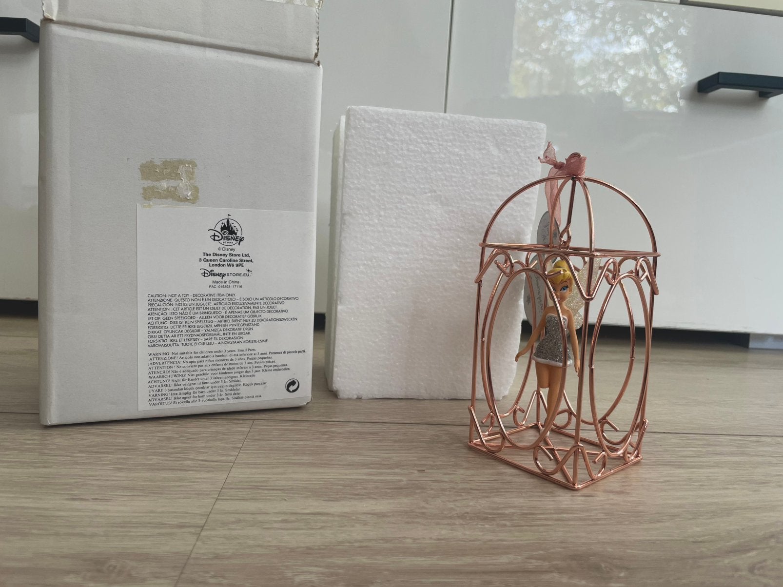 Disney Tinkerbell Fairies lantaarn kooi lamp kerst ornament, Ophalen, Peter Pan of Pinokkio, Nieuw, Beeldje of Figuurtje