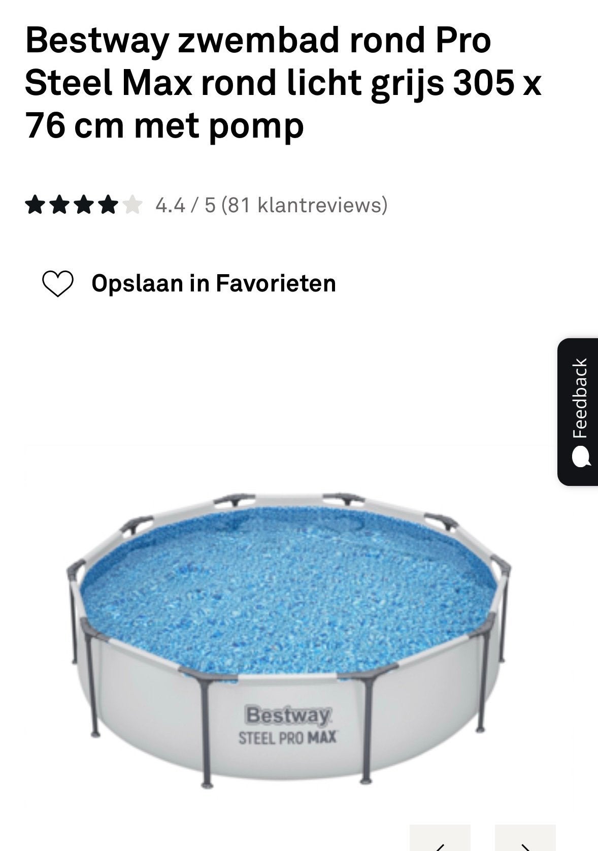 Bestway 305cm incl pomp NIEUW in doos, Tuin en Terras, Zwembaden, Ophalen, Minder dan 80 cm, Rond, Opzetzwembad