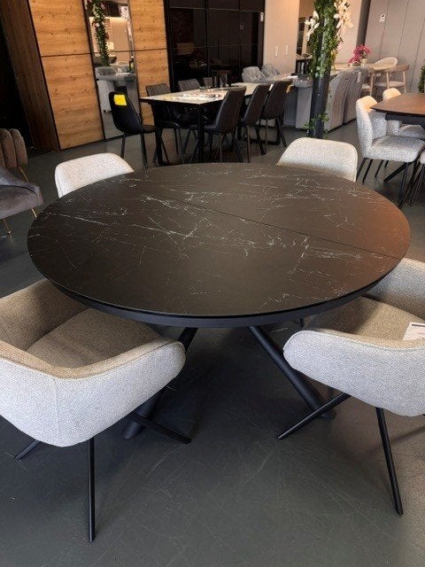Keramische eettafel met uittrekfunctie- nieuw bestelbaar, Ophalen of Verzenden, Vijf personen of meer, 200 cm of meer, Overige vormen