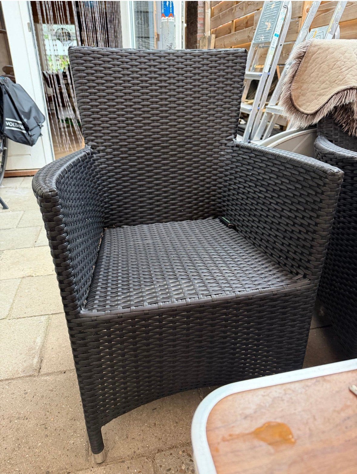 Wicker tuinstoelen 6 stuks, Tuin en Terras, Ophalen, Gebruikt, Wicker