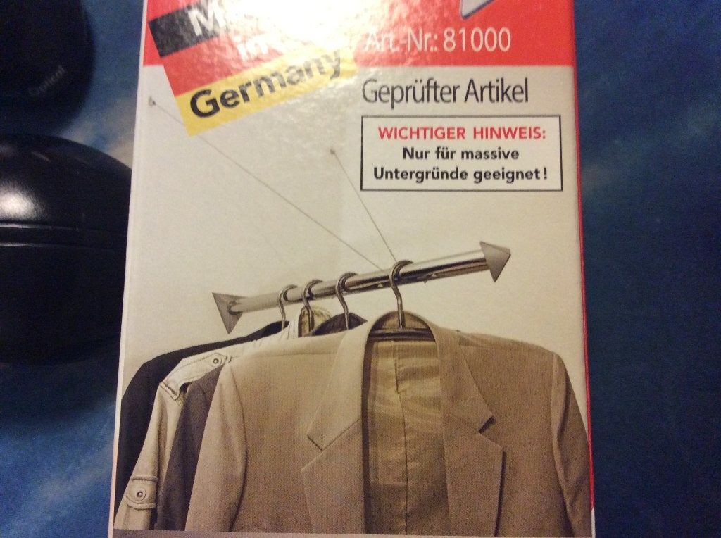 Modern Products zwevende garderobe stang 78 cm. nieuw, Wandkapstok, Nieuw, Ophalen of Verzenden, Minder dan 100 cm