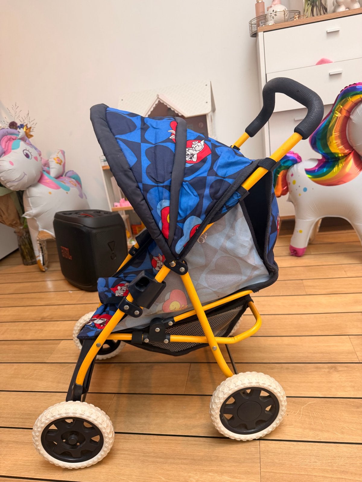 Leuke kinderwagen met Bugs Bunny en Tweety, Ophalen of Verzenden, Gebruikt, Kinderwagen, Overige merken