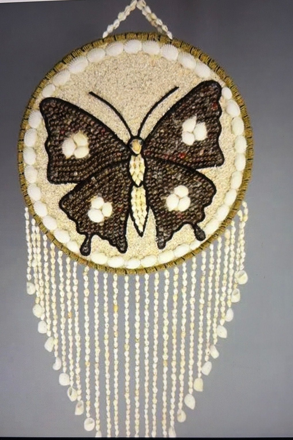 Wanddecoratie van schelpen - vlinder, olifant, vis, uil, Meerkleurig, Boho, Nieuw, Ophalen of Verzenden