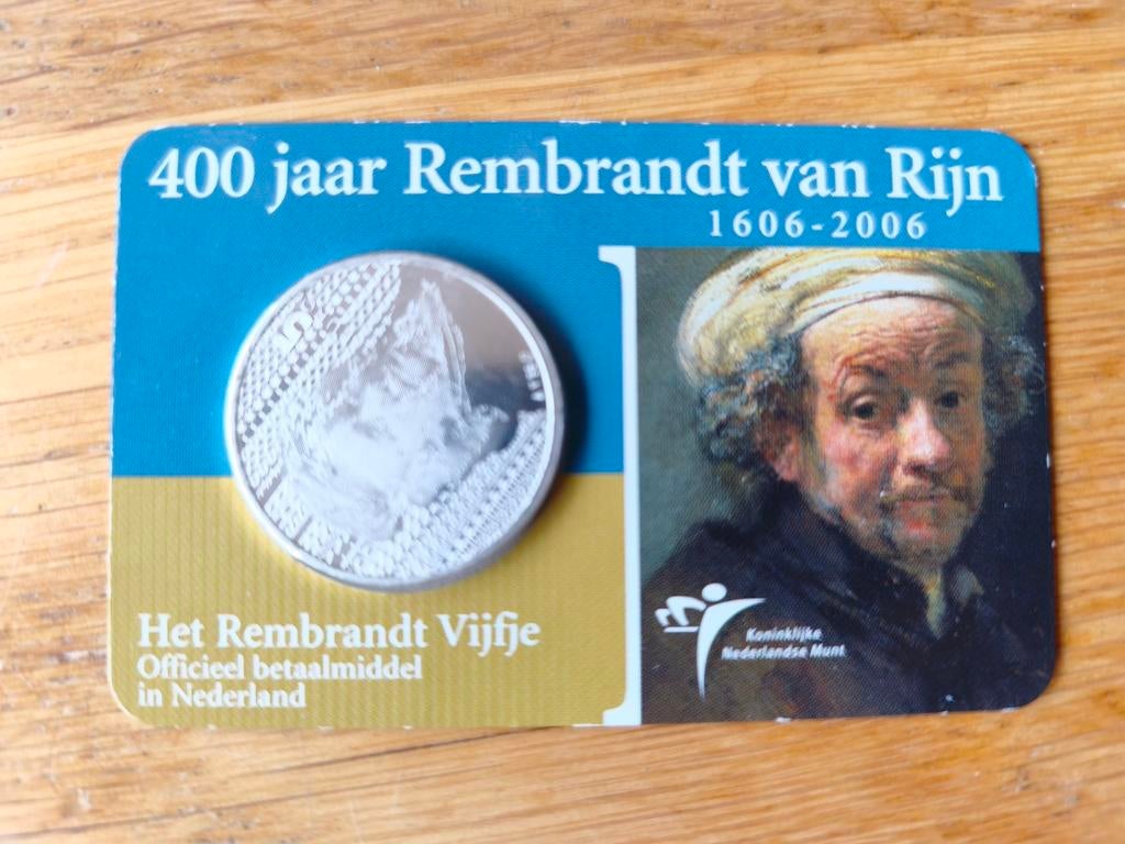 Rembrandt van Rijn 400 jaar Herdenkingsmunt, Postzegels en Munten, Munten | Nederland, Ophalen of Verzenden, Euro's