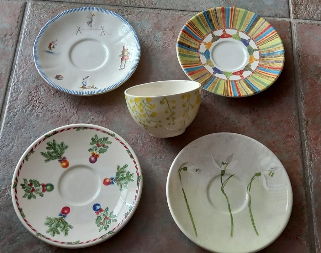 Losse vintage serviesonderdelen Gien, Ophalen of Verzenden