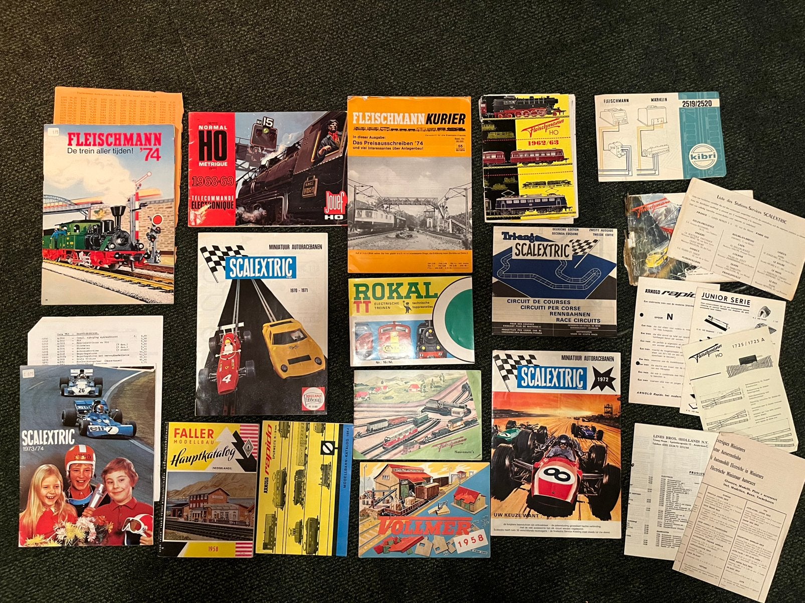 Modelspoor & racebaan catalogi (1958-1974), Zo goed als nieuw, Fleischmann, Gelijkstroom of Wisselstroom, Boek, Tijdschrift of Catalogus