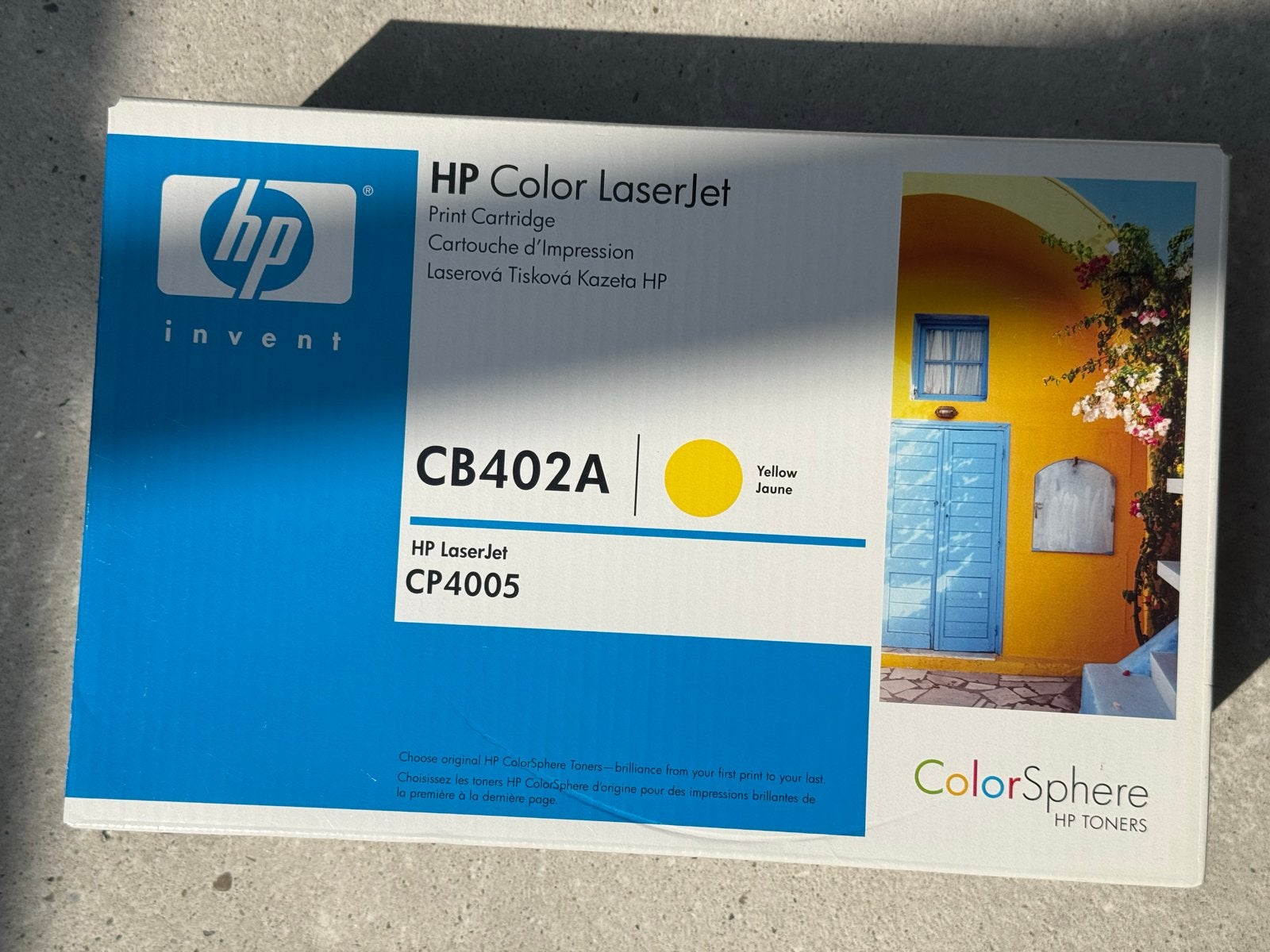 Originele Gele HP Toner CB402A voor HP Color LaserJet, Ophalen of Verzenden, Nieuw, Toner