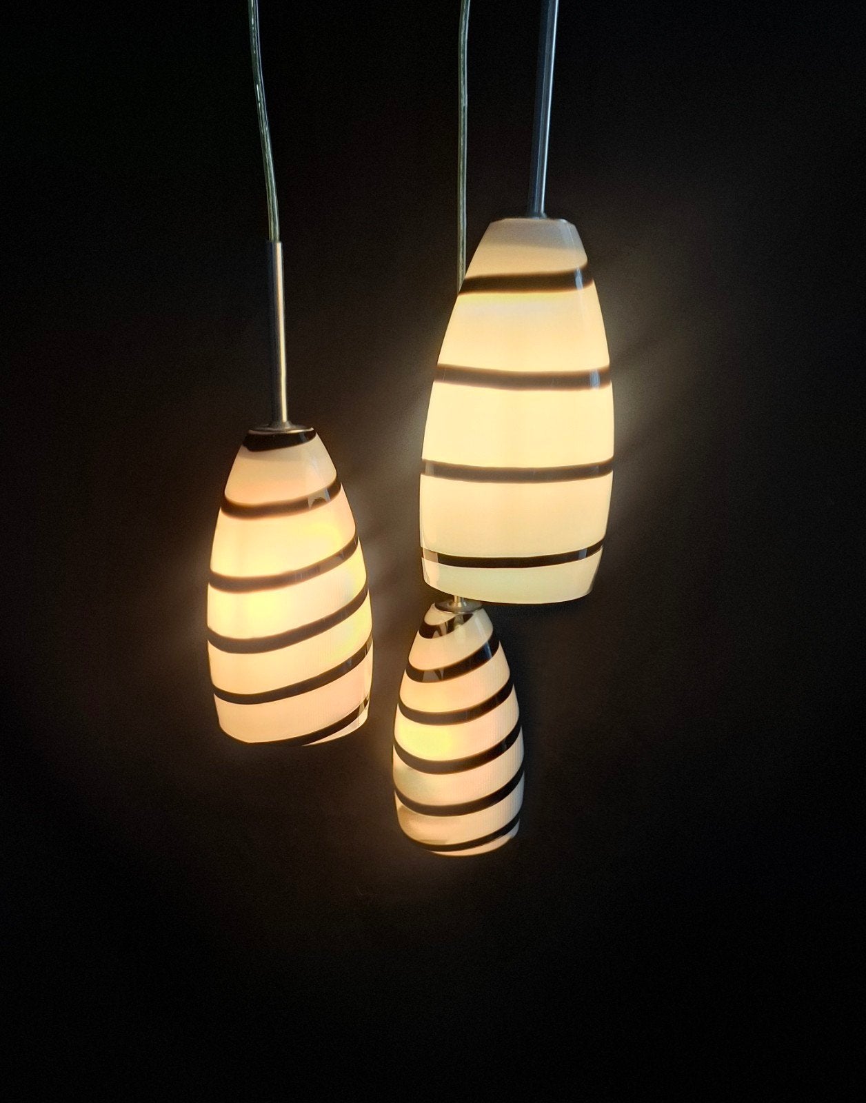 Vintage Cascade Hanglamp Muranoglas, Ophalen of Verzenden, Zo goed als nieuw, Glas